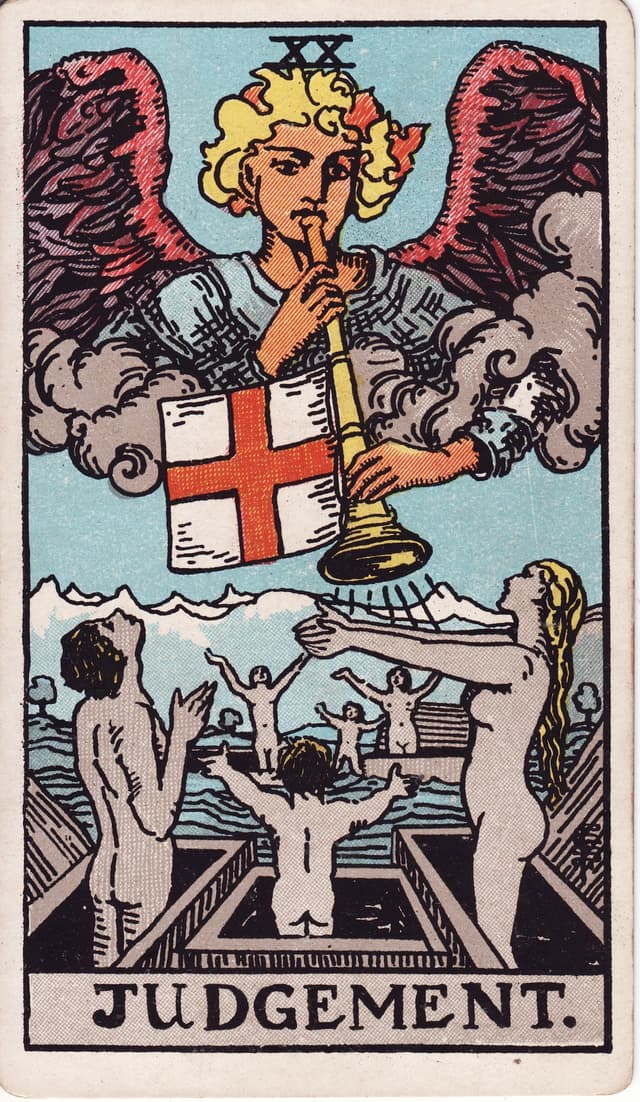 El Juicio — carta del tarot Rider-Waite